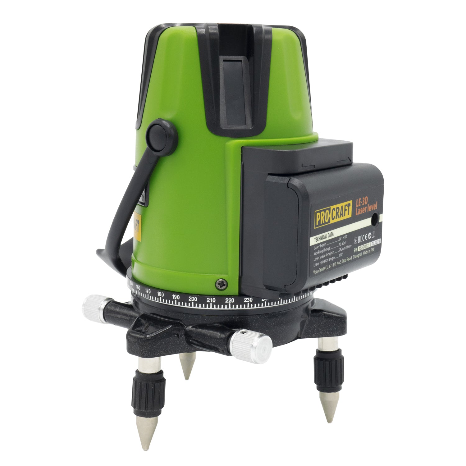 PROCRAFT 3D önszintező keresztvonalas lézer – LE-3D