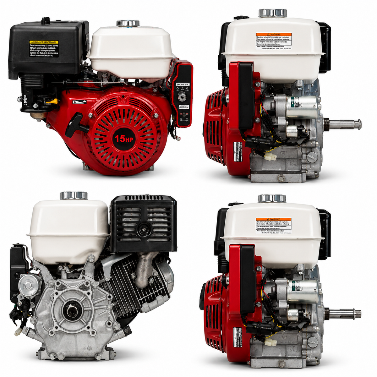EuroStar M61.Motor.15HP – 15 LE Benzinmotor Önindítóval és Leszerelhető Ékszíjtárcsával