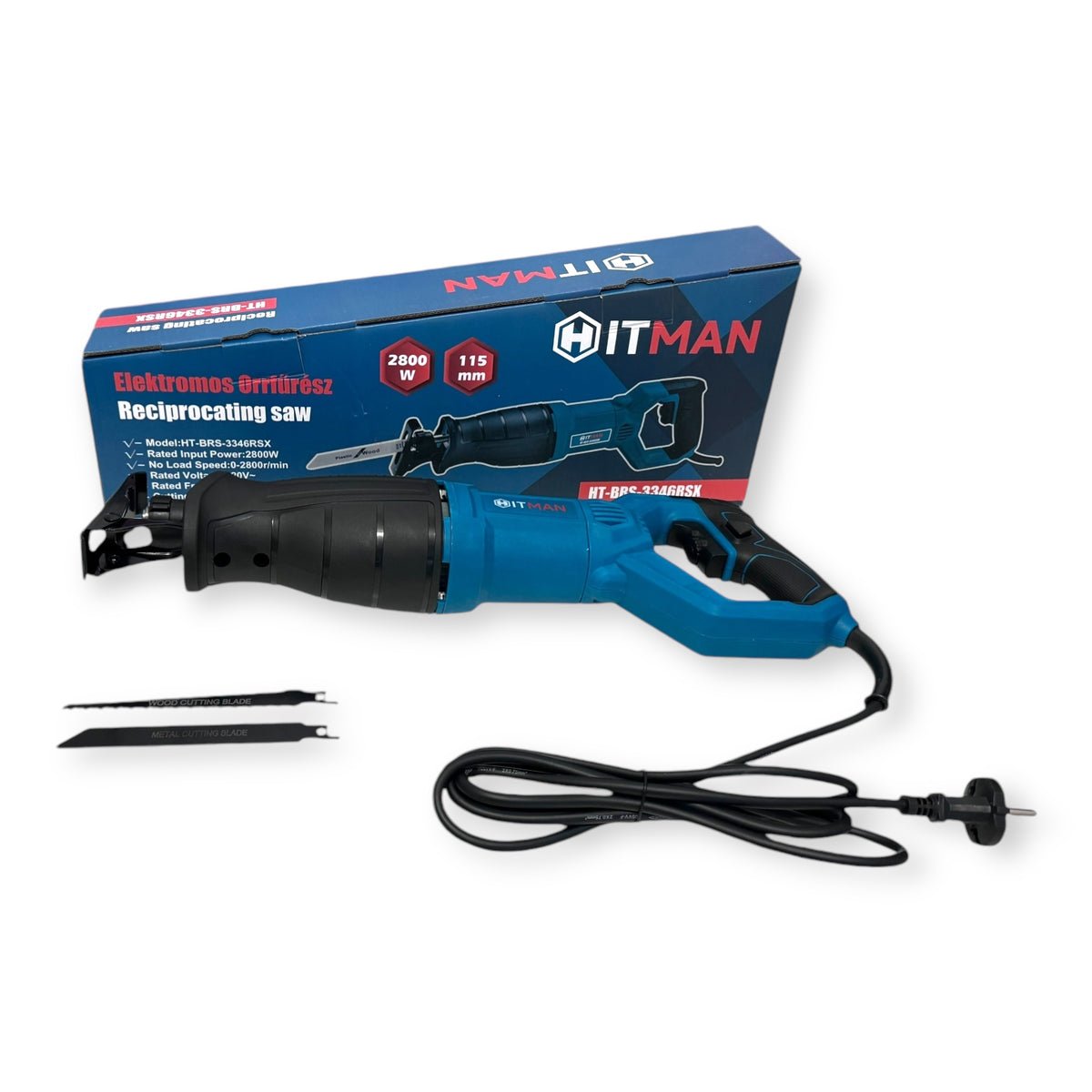 Hitman HT-BRS-3346RSX Elektromos Orrfűrész, 2800W, Kardfűrész, Reciprok mozgású