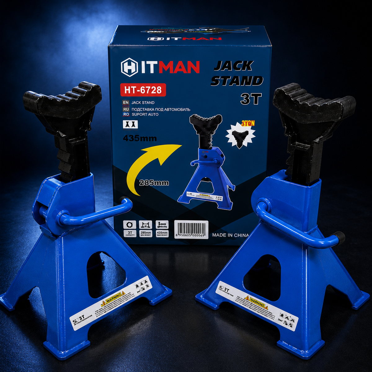 HITMAN 3 tonnás autó tartóbak pár – 285–450 mm, 2 db -  HB-6728