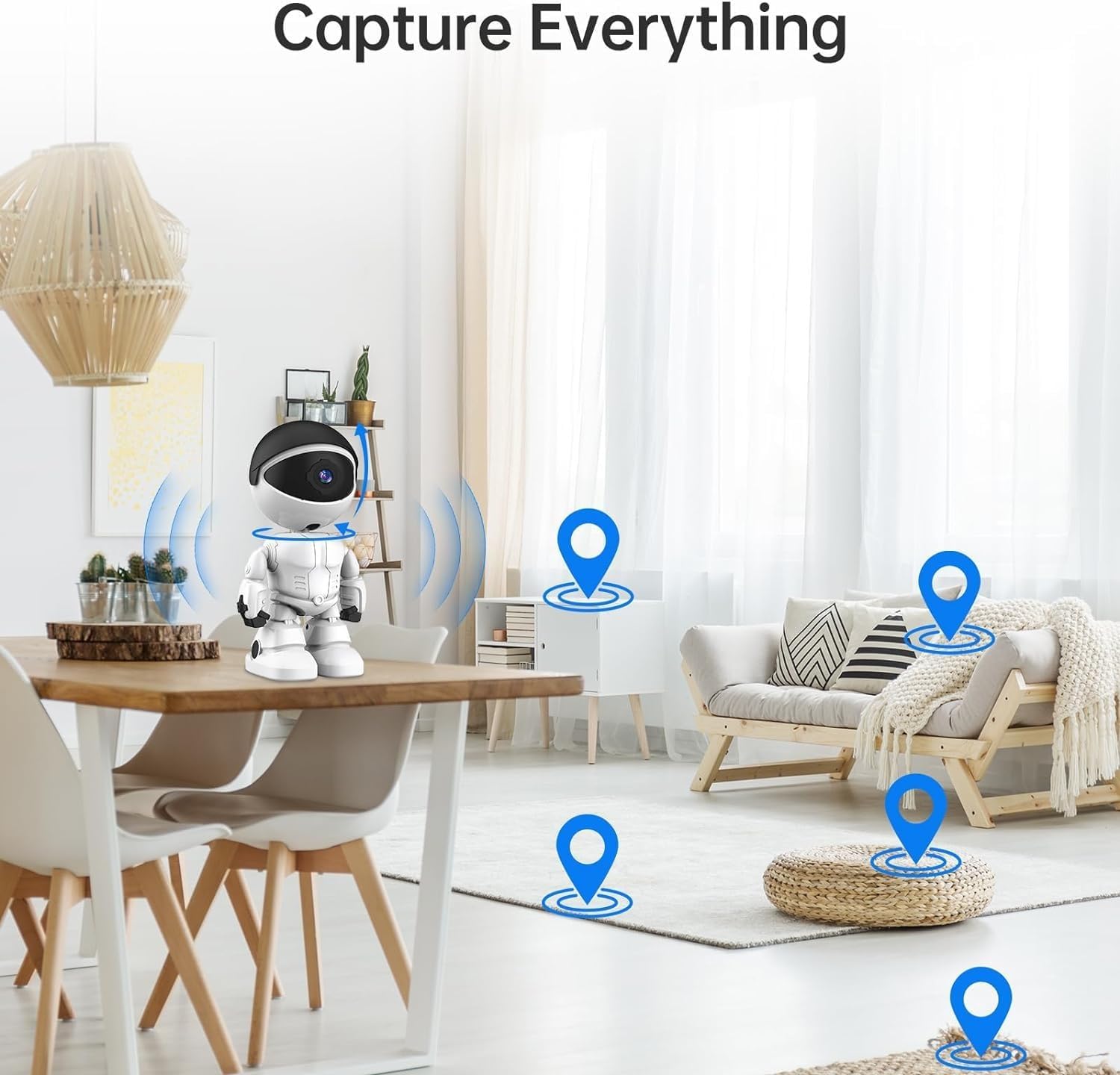 Smart Robot Wireless IP Kamera – Auto Tracking Okos Beltéri WiFi Kamera
