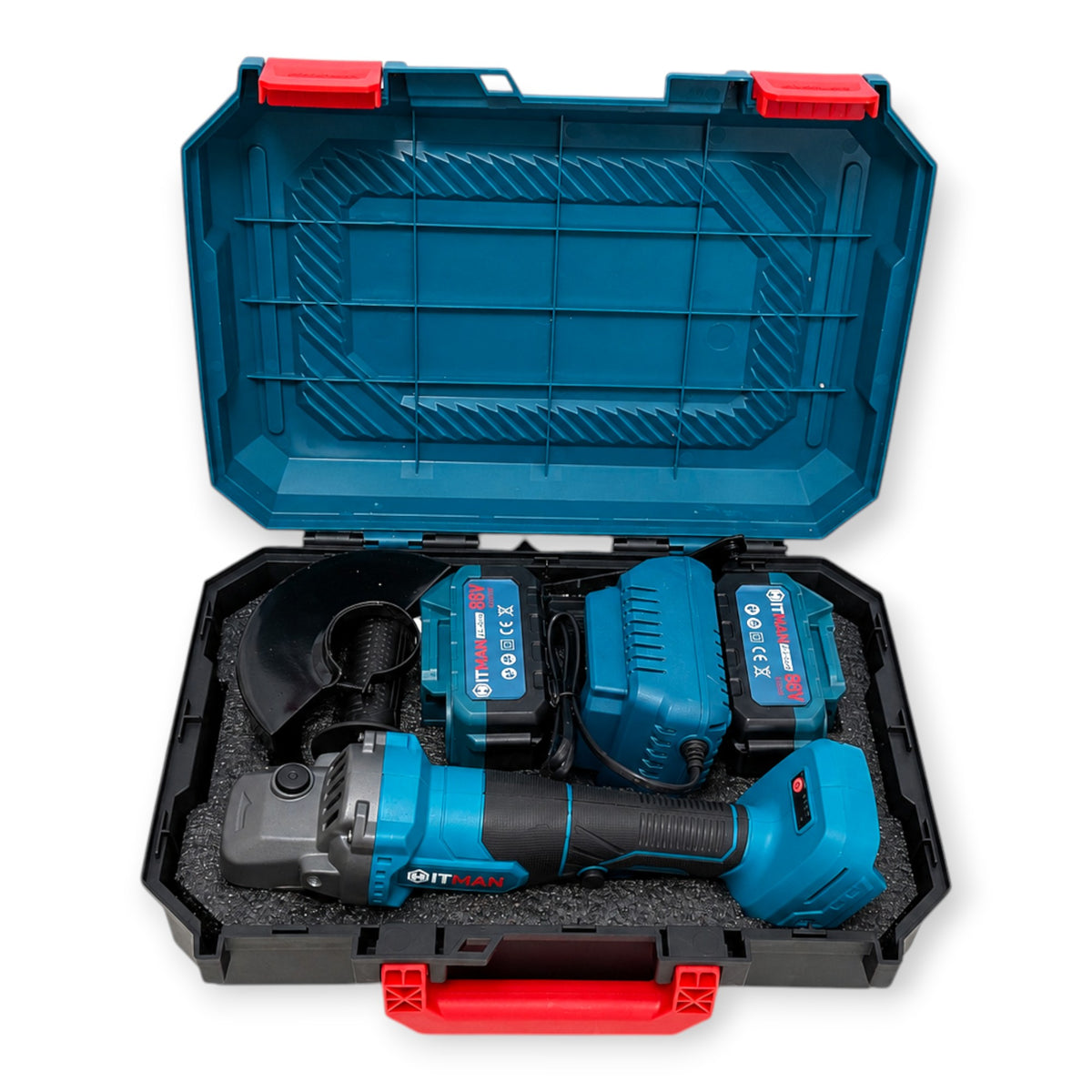 Hitman HT-BAG-7433R Akkus Sarokcsiszoló 125mm 88V 2 Akkumulátorral
