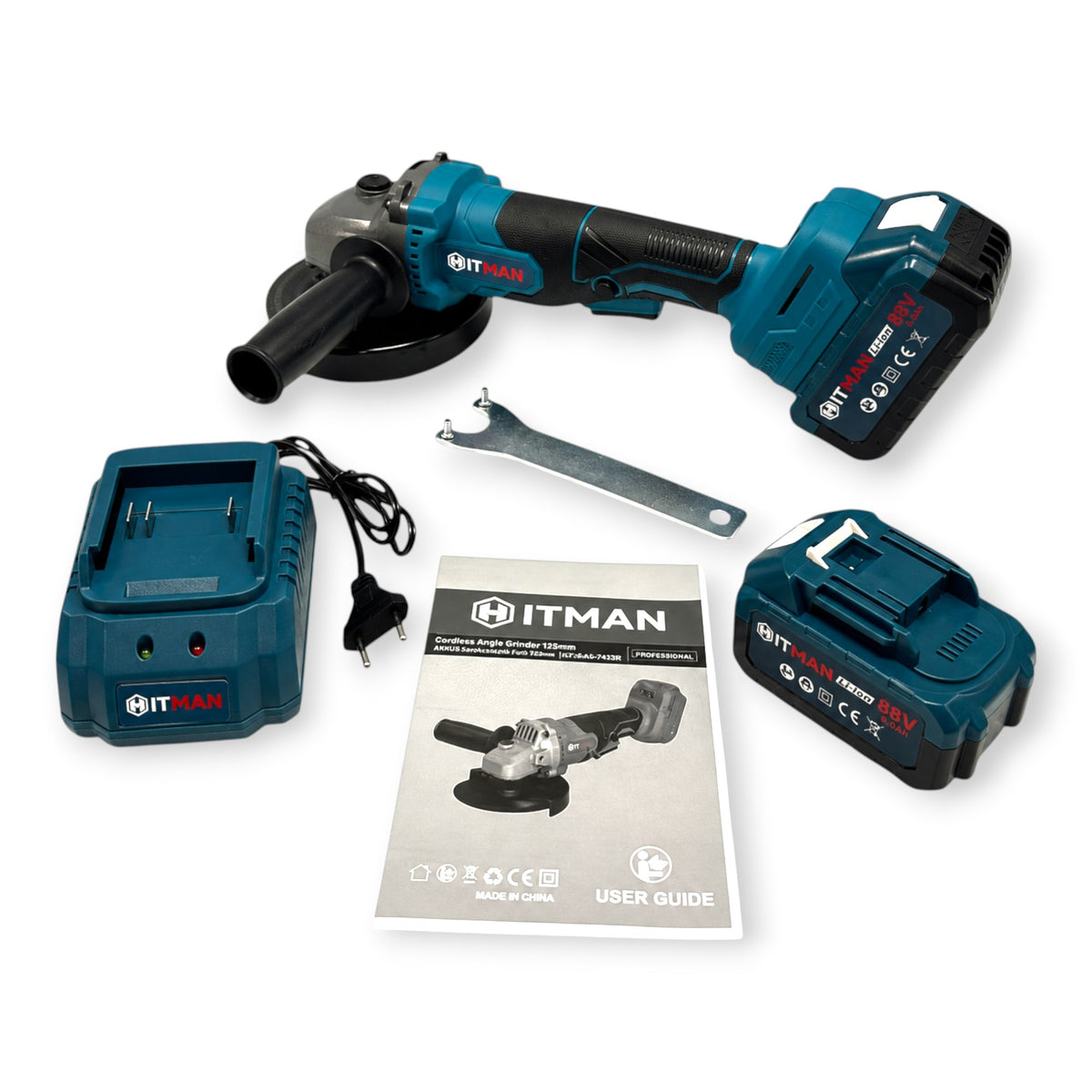 Hitman HT-BAG-7433R Akkus Sarokcsiszoló 125mm 88V 2 Akkumulátorral