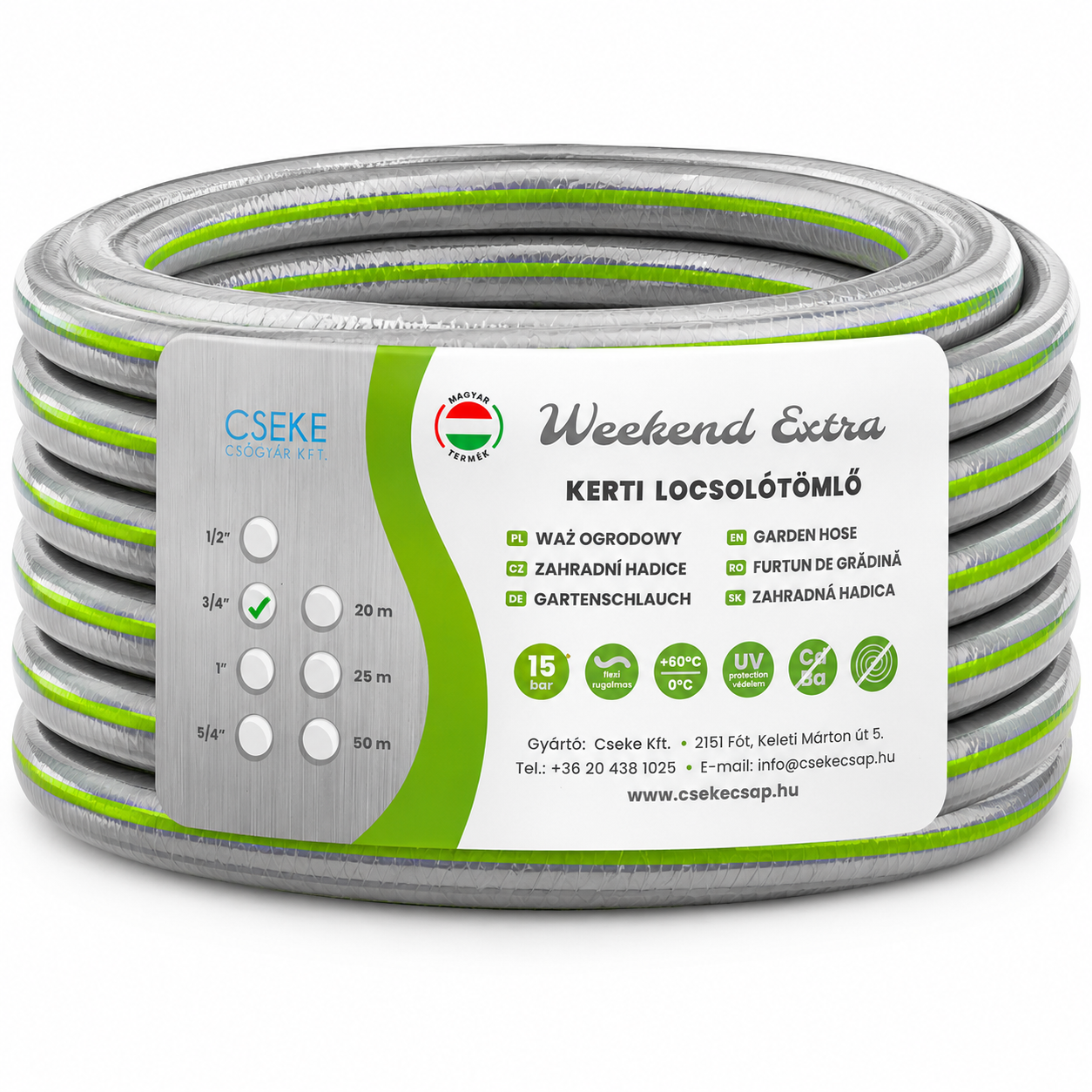 Weekend Extra™ Kerti Locsolótömlő 3/4" 20 m 15 bar