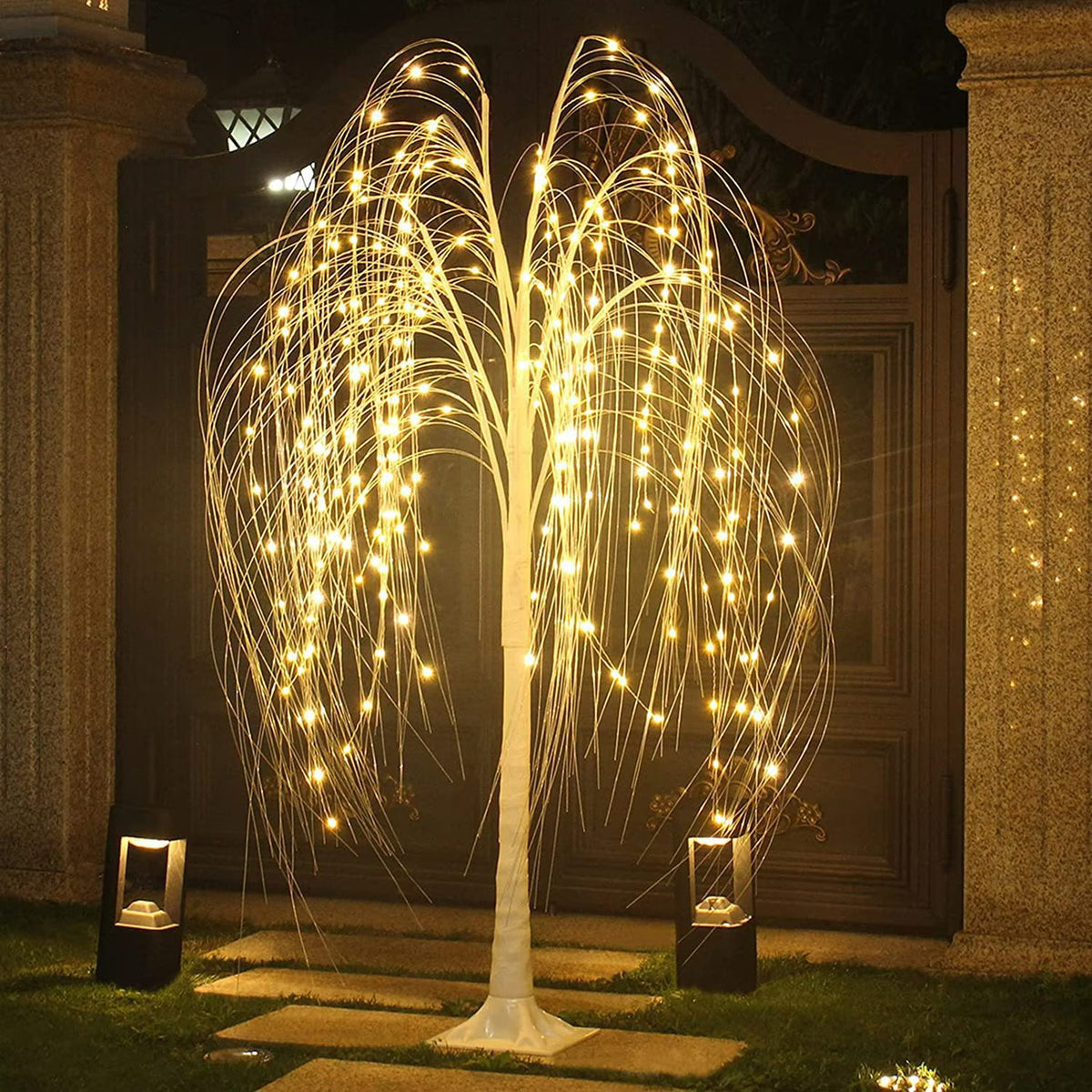 170 cm LED világító fűzfa – 180 LED meleg fehér fényű dekoráció