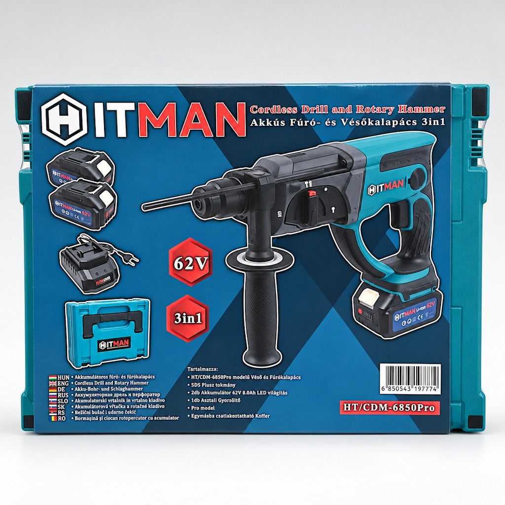 HITMAN HT-CDM-6850Pro fúró-vésőkalapács