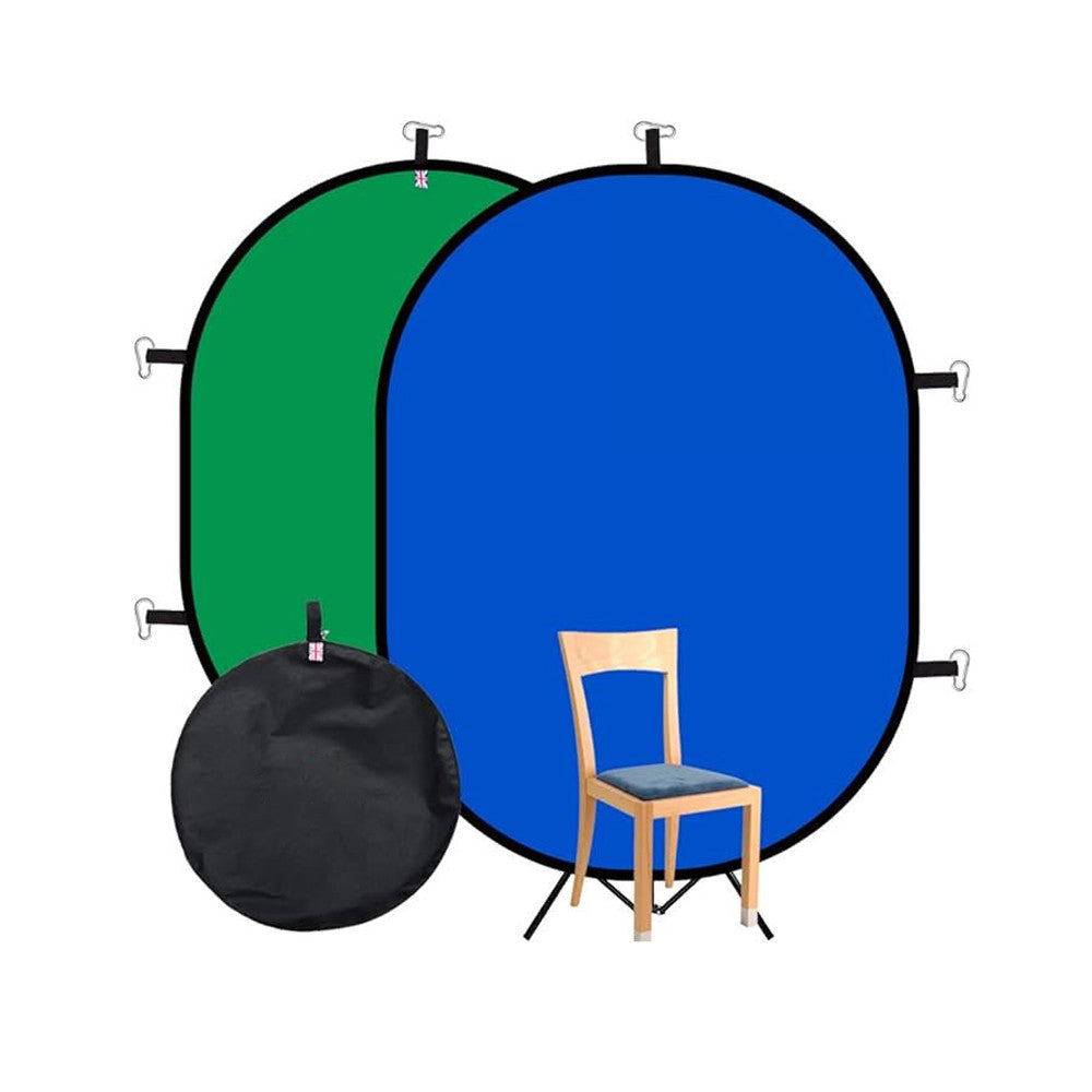 Hakutatz Chroma Key - Összecsukható háttér zöld/kék 150cm*100cm
