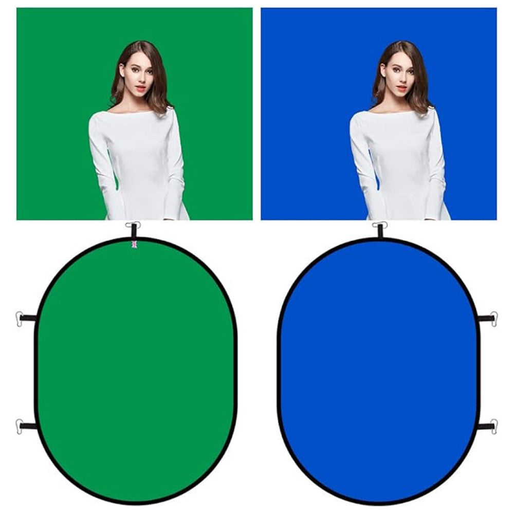 Hakutatz Chroma Key - Összecsukható háttér zöld/kék 150cm*100cm