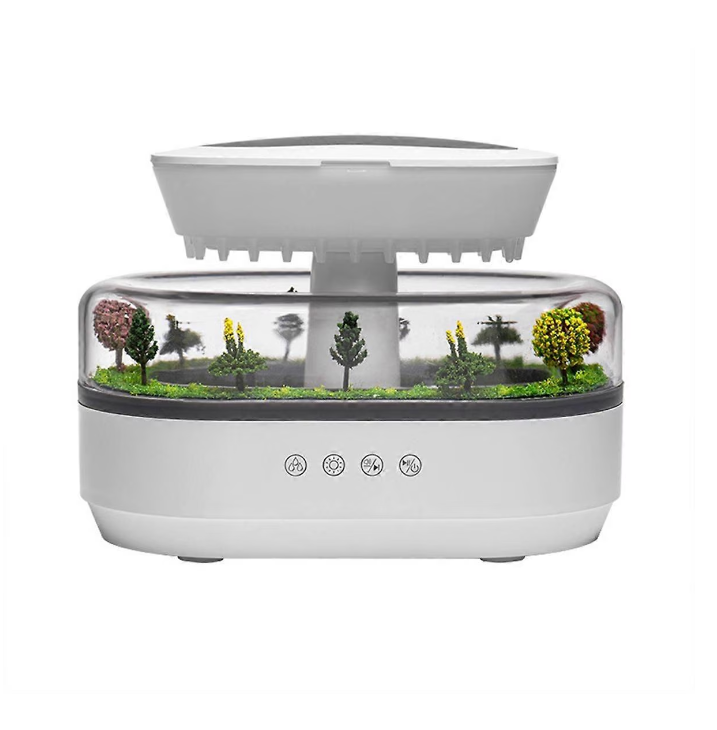 RainDrop Aroma Diffuser – aromaterápiás párásító esőeffekttel és LED világítással