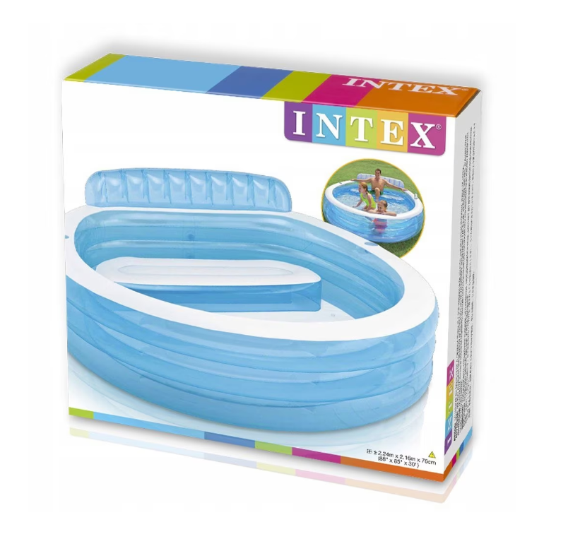 Intex Swim Center Family Pool Felfújható Családi Medence 229 x 218 x 79 cm