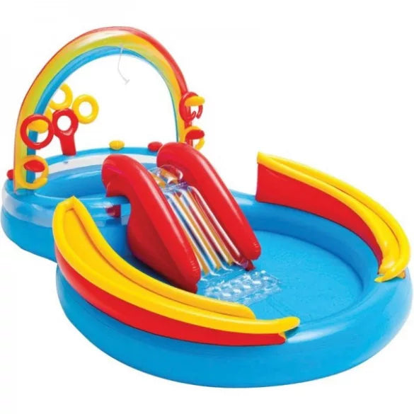 Intex Rainbow Ring Play Center Felfújható Gyerekmedence 297 x 193 x 135 cm