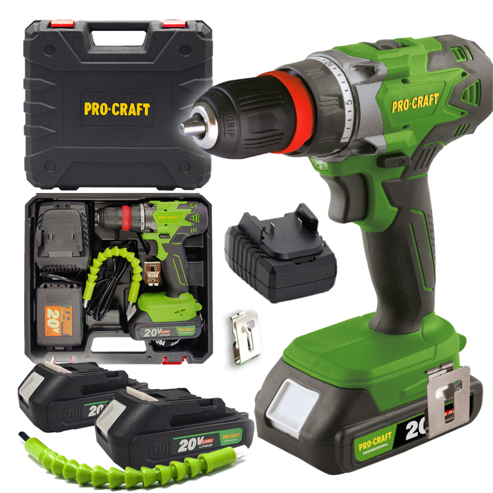 ProCraft Akkus Fúró-Csavarozó 20V 2×2.0Ah Kofferrel PA18DFR