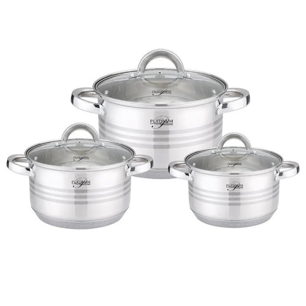 Platinum PL-10011-2 6 Részes Rozsdamentes Edénykészlet