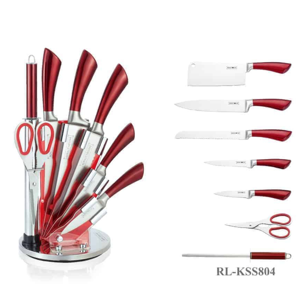 Royalty Line RL-KSS804 8 Részes Rozsdamentes Késkészlet Tartóval