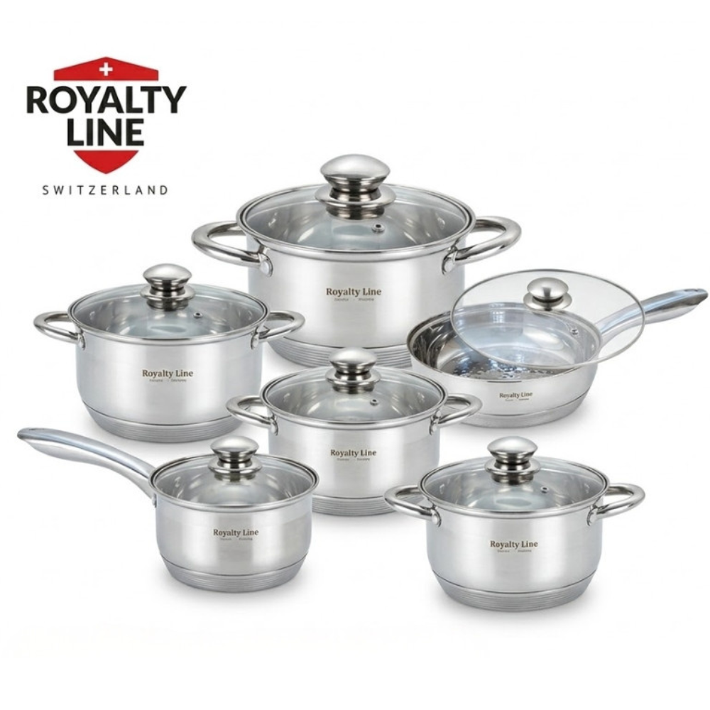 Royalty Line RL-12EK 12 Részes Rozsdamentes Edénykészlet