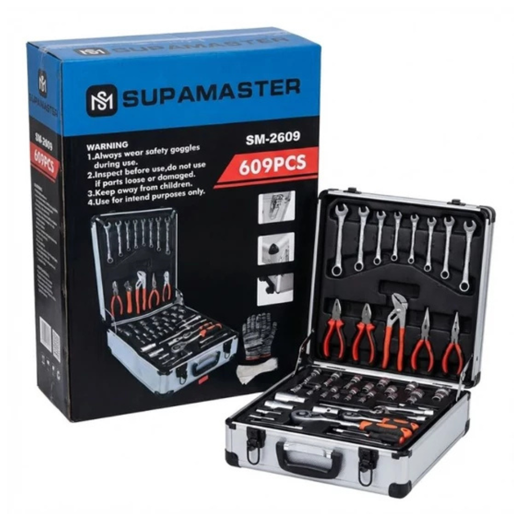 Supamaster 609 Részes Szerszámkészlet Gurulós Kofferben SM-2609