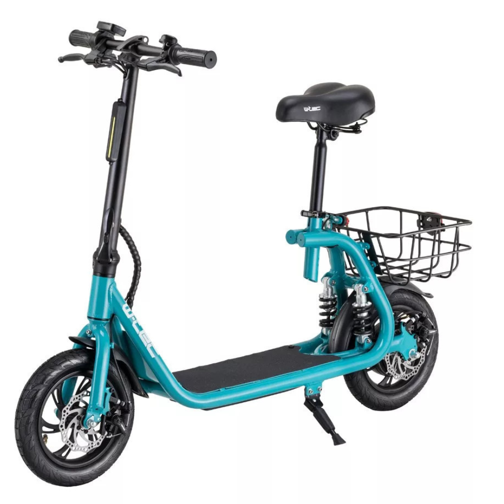 Elektromos Roller Üléssel és Kosárral 500W Kék