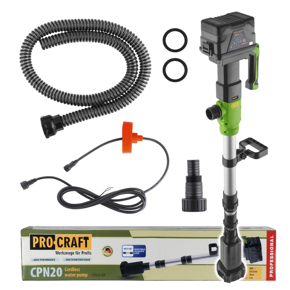 ProCraft CPN20 Akkumulátoros Vízszivattyú 20V Teleszkópos Szárral