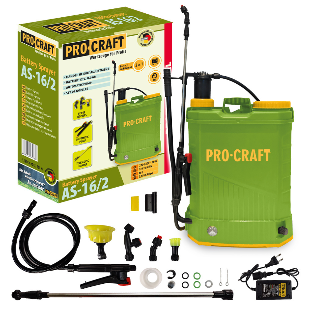 ProCraft AS-16 Akkumulátoros Permetező 16L 5,5 Bar