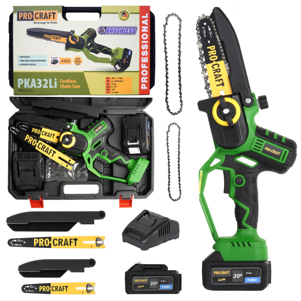 Procraft PKA32Li Akkus Mini Láncfűrész 20V