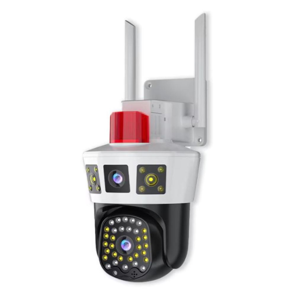 Háromkamerás WiFi Smart Kamera V360 Pro – 360° PTZ, 4G/WiFi, AI Emberérzékelés