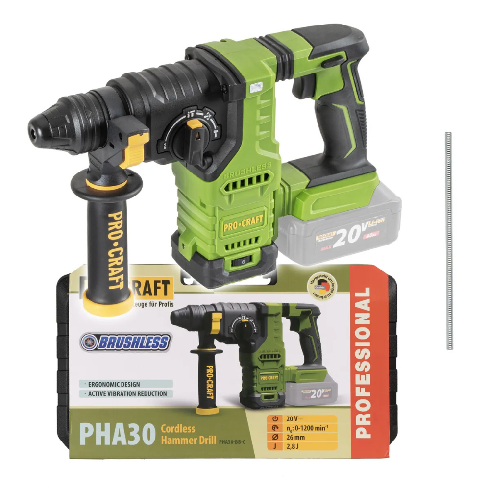 Procraft Akkus SDS Plus Ütvefúró Tokban PHA30-bb-c