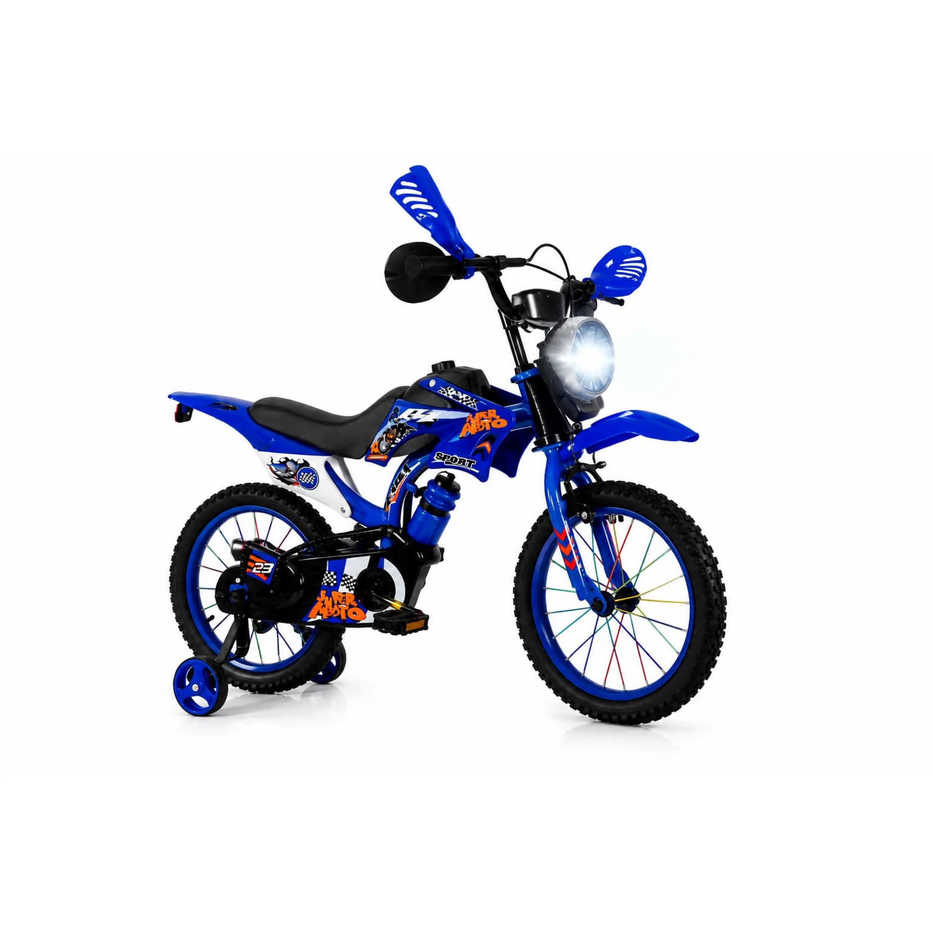 Cross Motor gyerek bicikli, hanghatásokkal, 12", kék