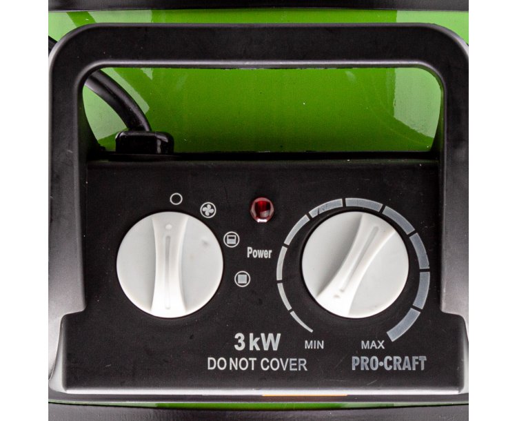 Procraft FP30 elektromos hőlégfúvó / hősugárzó 3000 W kerámia fűtőelemmel