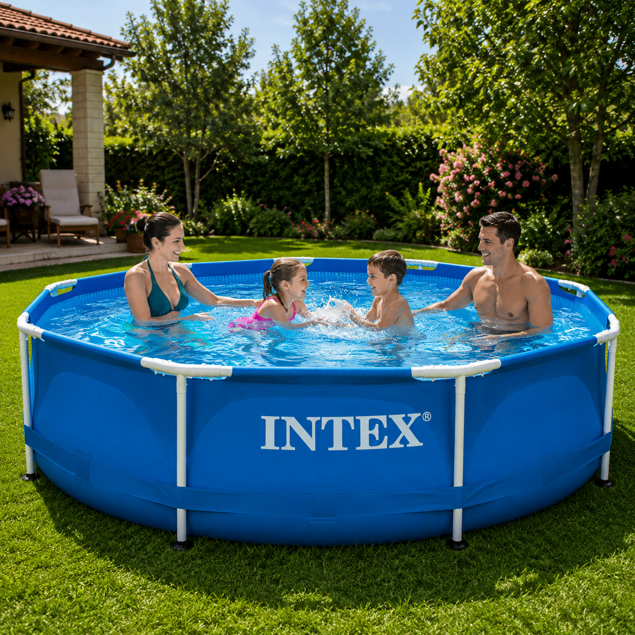 Intex Metal Frame Pool Kör Alakú Medence 305 x 76 cm 28200ND