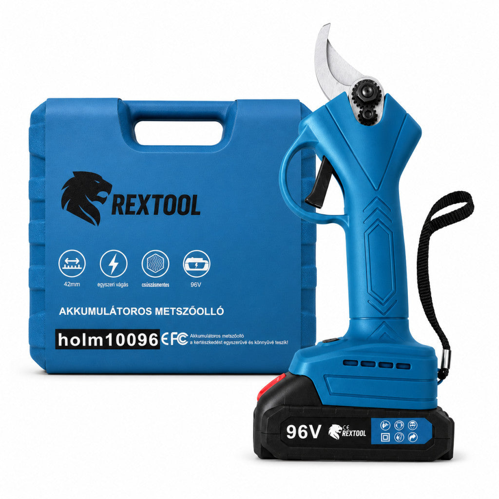 Rextool metszőlló, 2×96V akkumulátorral