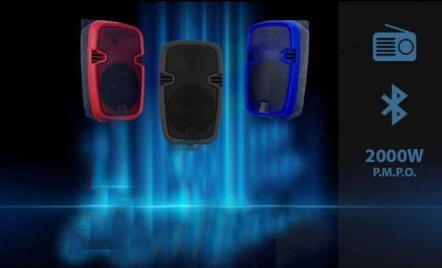 AlphaOne W6008 Hordozható akkus Bluetooth hangfal, beépített led,mikrofonnal