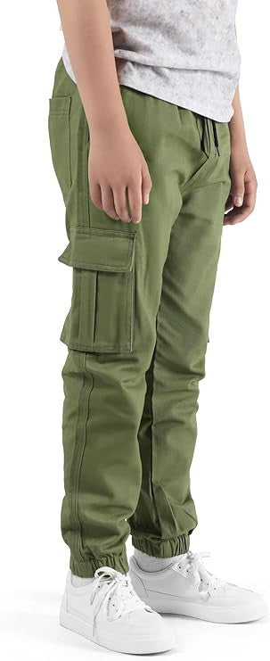 NATUST unisex cargo nadrág – pamut szabadidőnadrág gumis derékkal - (170–176 cm)