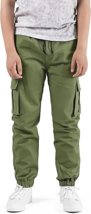 NATUST unisex cargo nadrág – pamut szabadidőnadrág gumis derékkal - (170–176 cm)