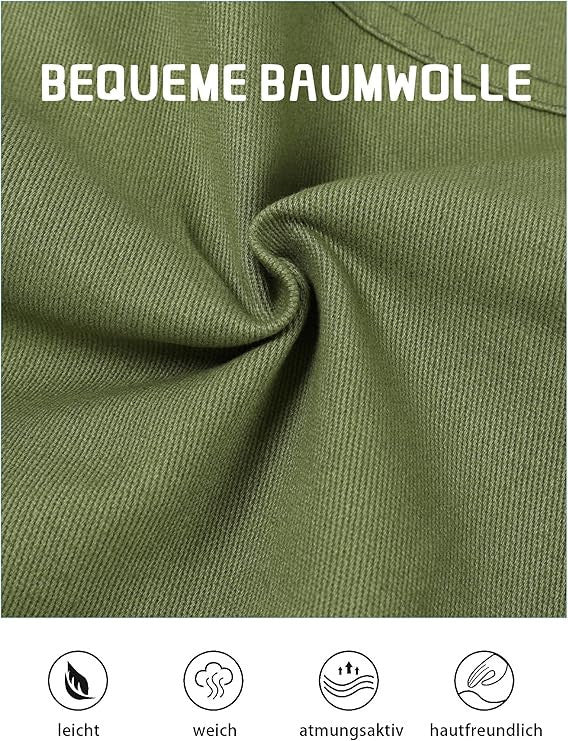 NATUST unisex cargo nadrág – pamut szabadidőnadrág gumis derékkal - (170–176 cm)