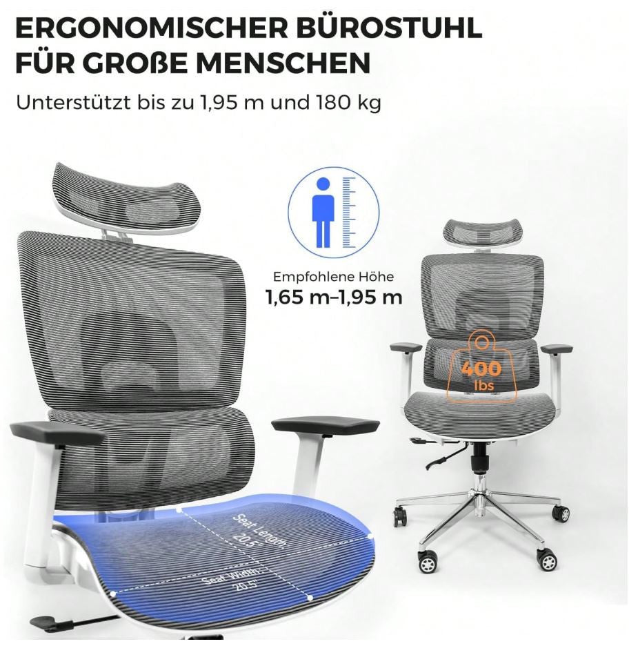 NearHub EC20 ergonomikus irodai szék - fehér