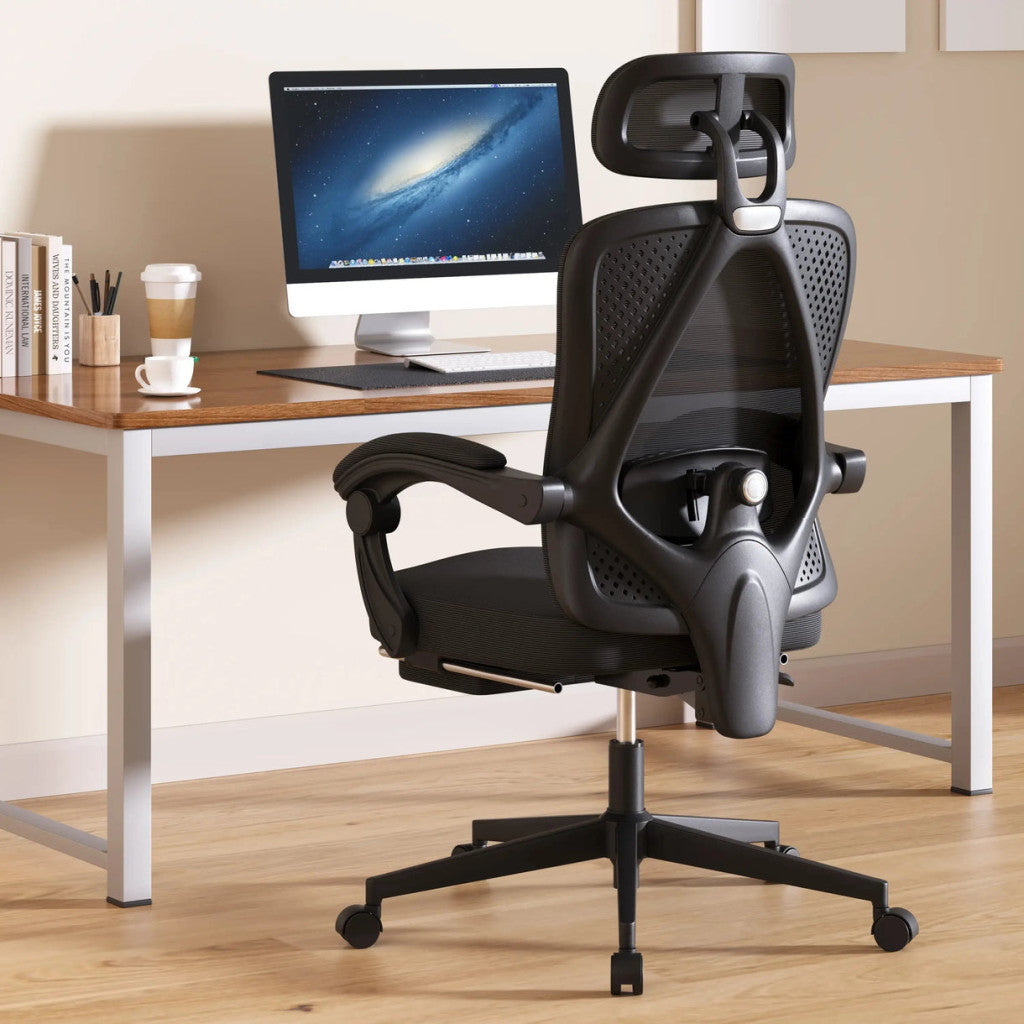 ‎Dowinx Ergonomikus irodai vezetői szék fejtámlával, deréktámasszal és kihúzható lábtartóval
