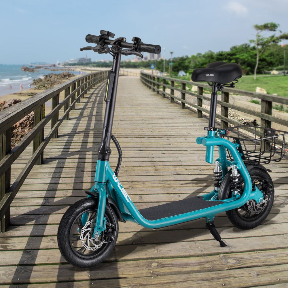 Elektromos Roller Üléssel és Kosárral 500W Kék