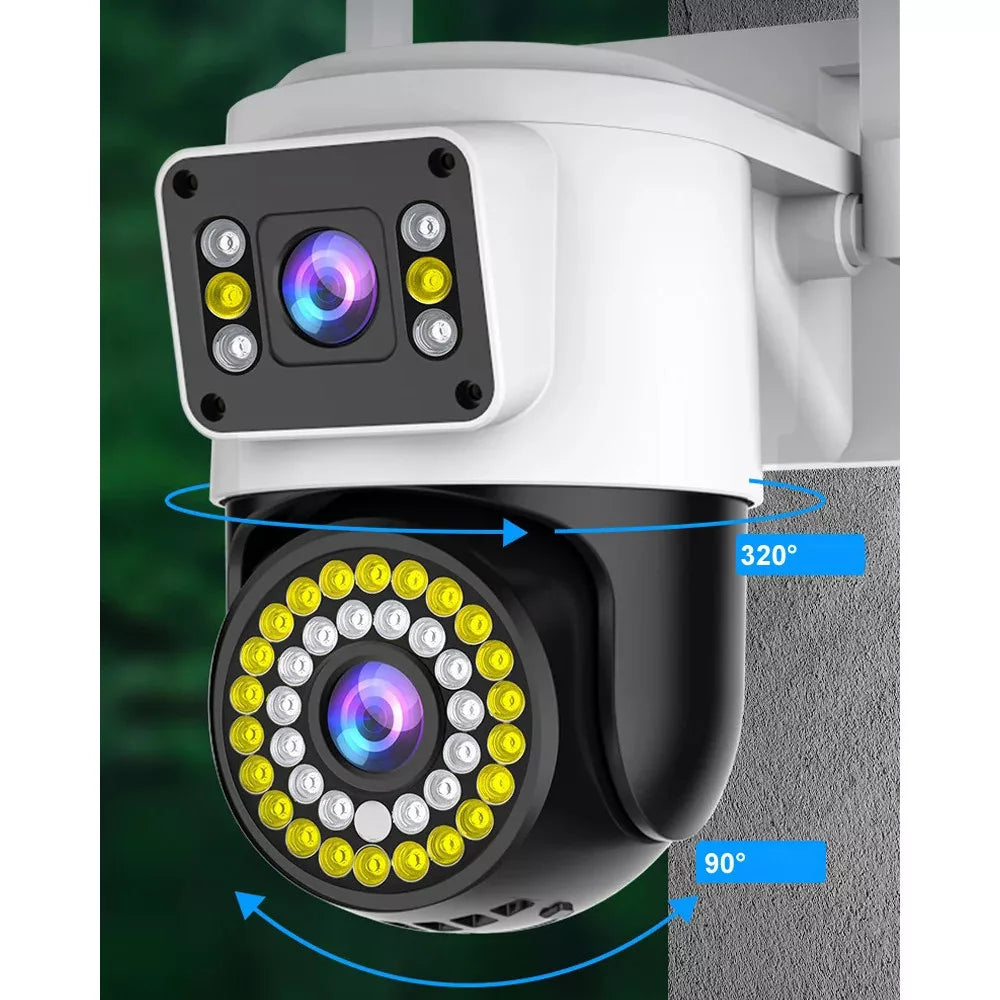 Harken WiFi-s Duplalencsés Biztonsági Kamera – 2x2MP PTZ IP66