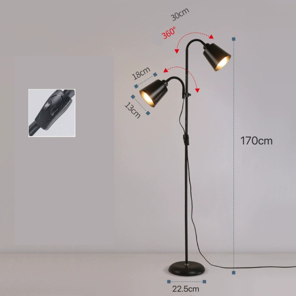 Dupla fejes modern állólámpa 170 cm