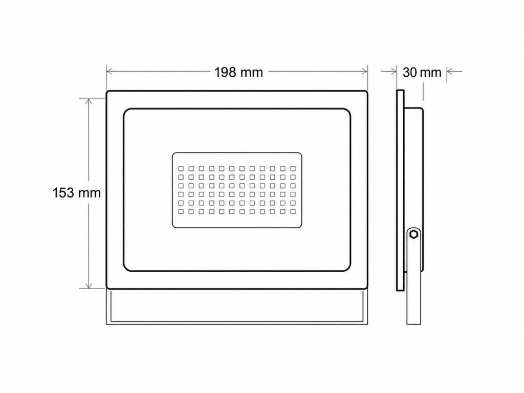 50 W-os LED reflektor hideg fehér fénnyel, IP66