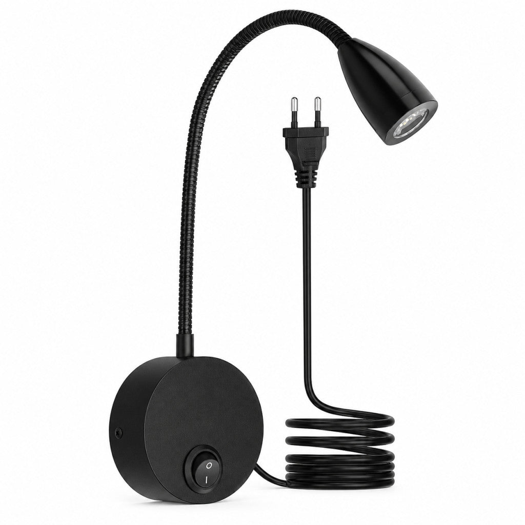 LED flexibilis olvasólámpa / falra szerelhető irányfény – 3W - 4000K