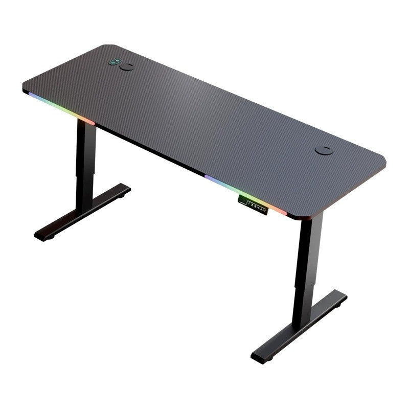 Elektromosan állítható gamer asztal RGB világítással – 140×60 cm