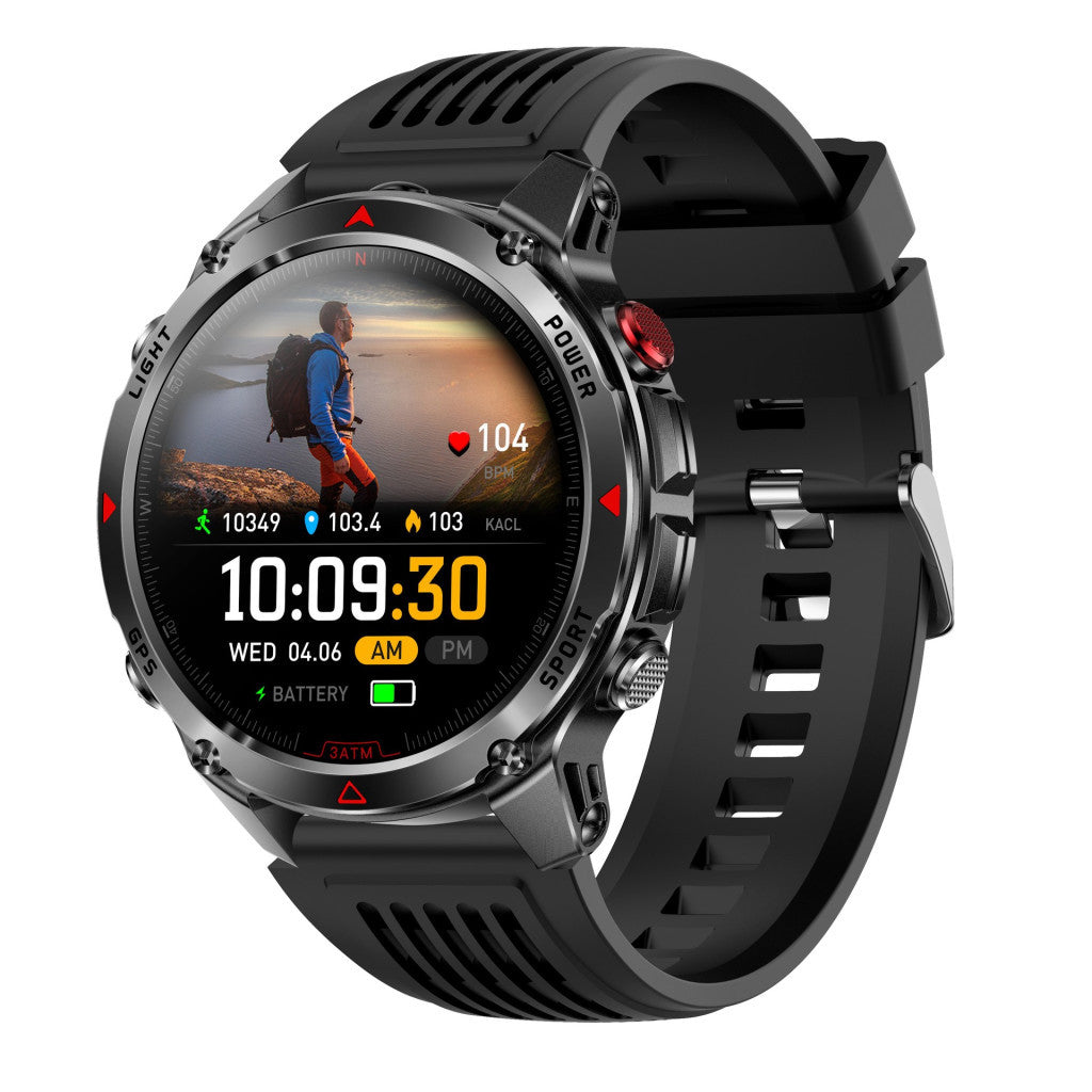 HT37 Okosóra – Bluetooth hívás, GPS, AMOLED kijelző, sport és egészség egyben - fekete