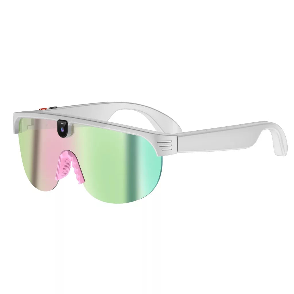 AI Okosszemüveg 8MP Kamerával és Open-Ear Hangzással – HD 1080p, Valós Idejű Fordítás, Pink