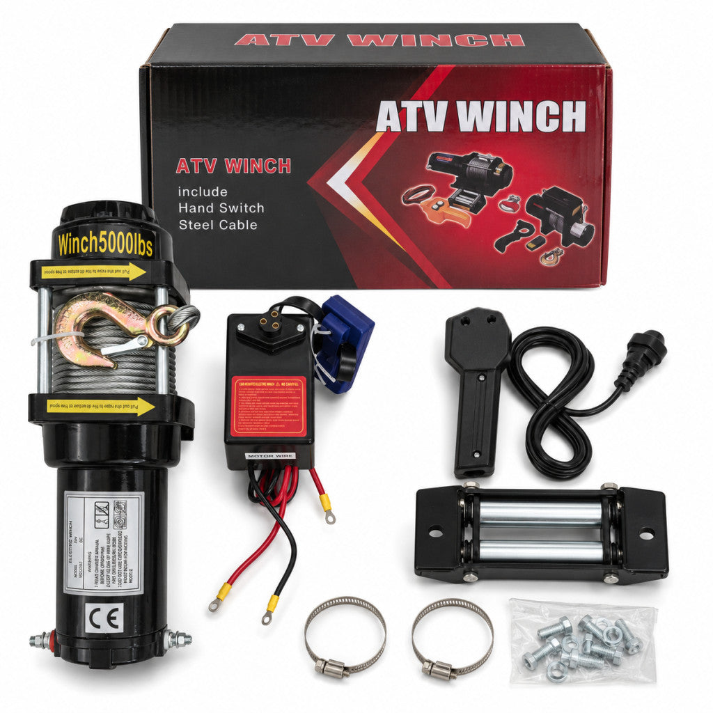 Pro ATV Winch 12V / 5000 lbs (2268 kg) Elektromos csörlő acélkötéllel