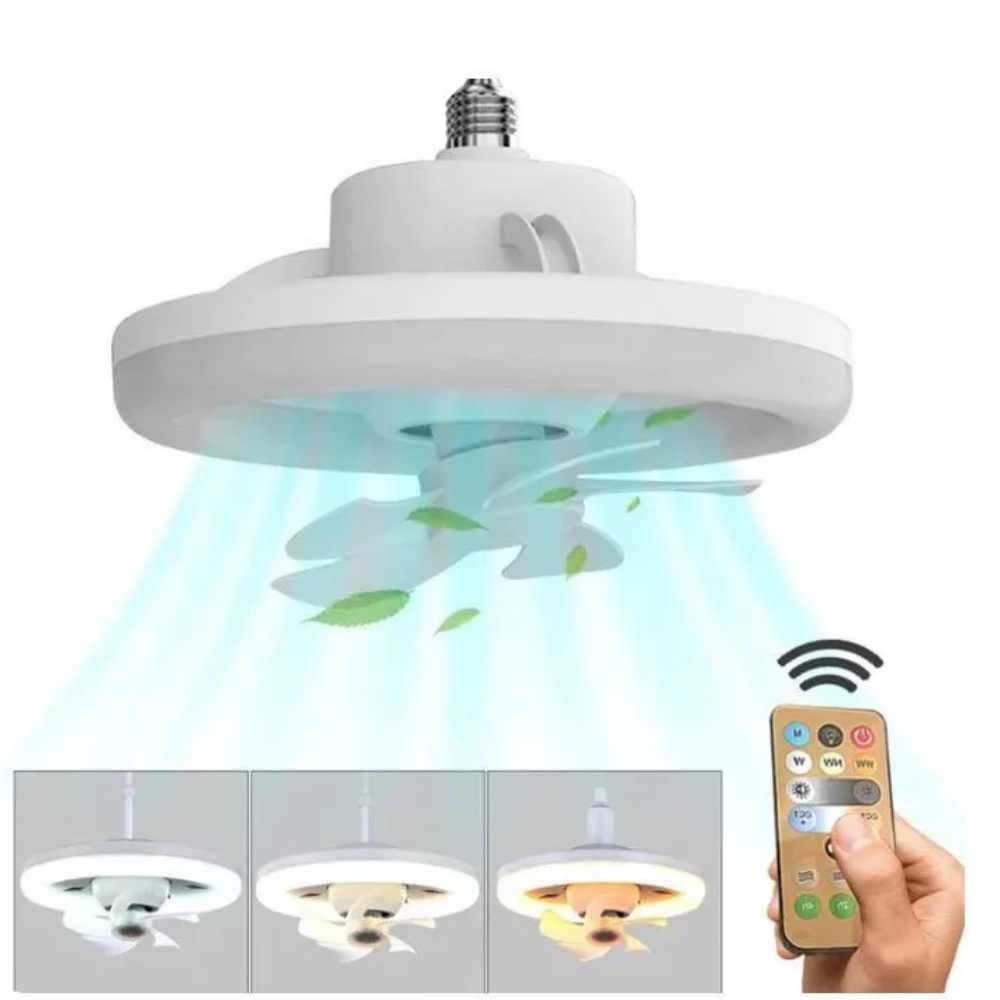 Proled LED Lámpa Ventilátor E27 Foglalattal és Távirányítóval