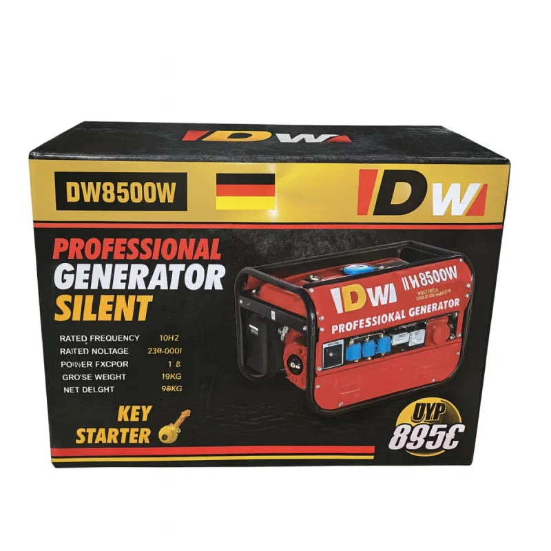 IDW DW8500W Professzionális Benzines Áramfejlesztő 8500W Kulcsos Indítással