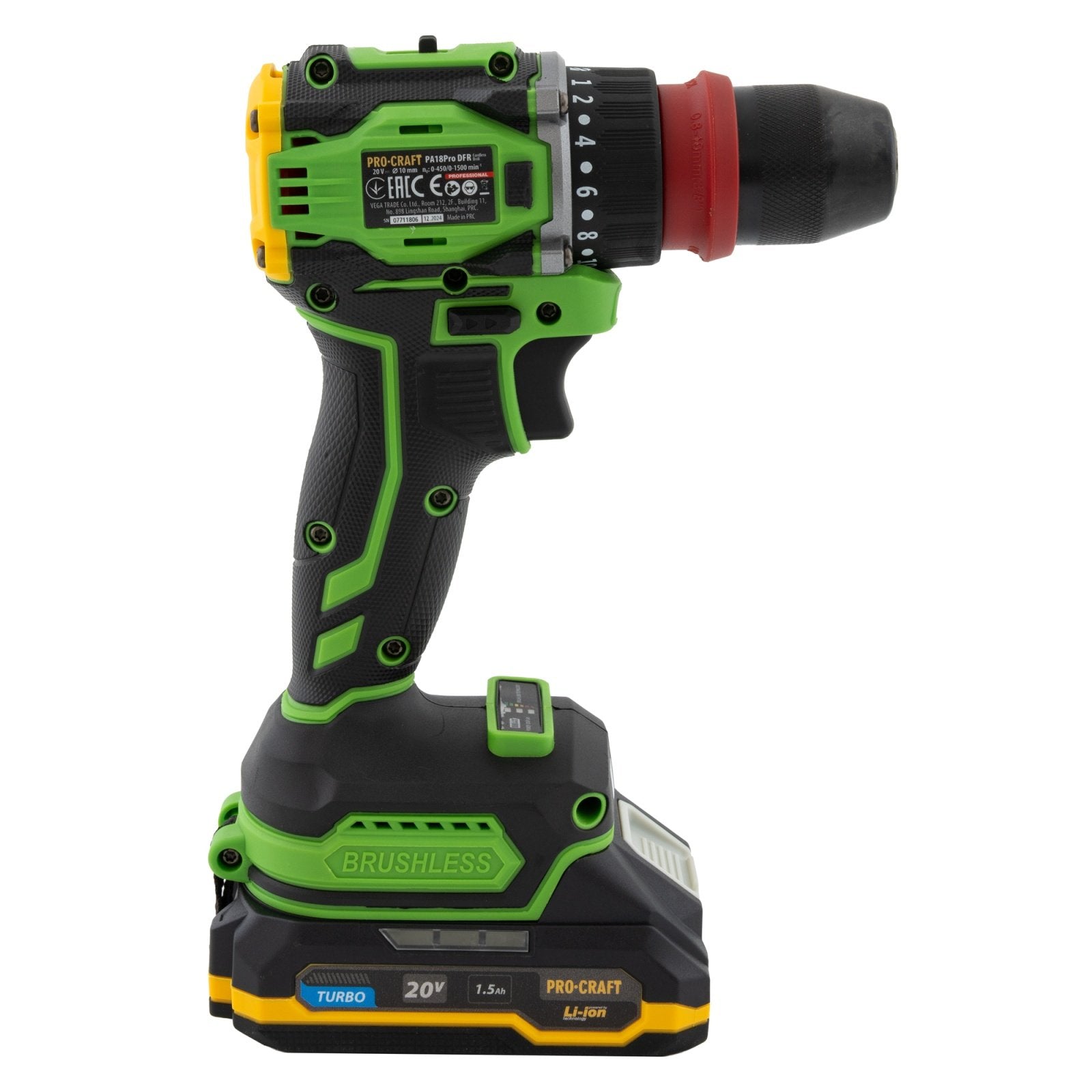 PROCRAFT akkumulátoros fúrócsavarozó PA18Pro DFR