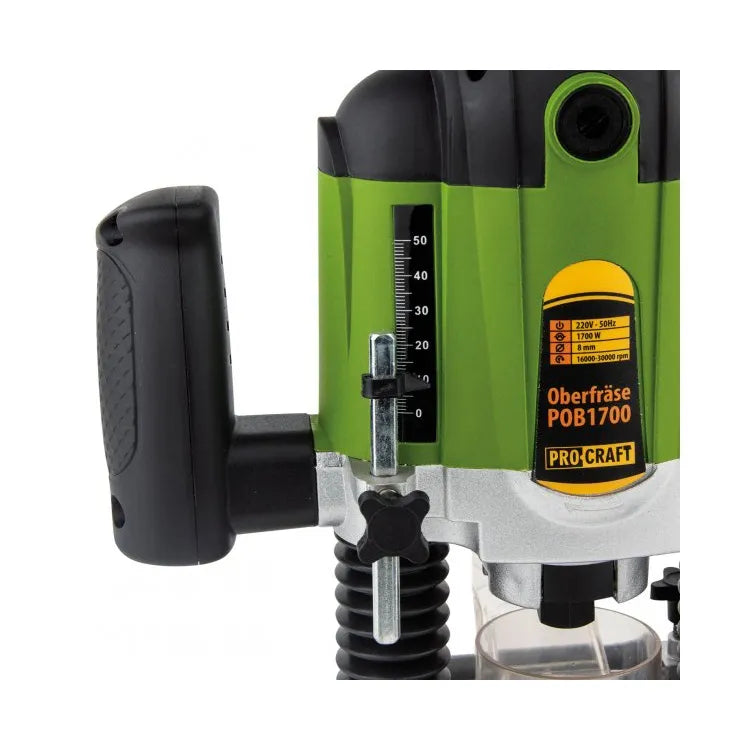 Procraft Elektromos Felsőmaró 1700W + 12 db-os Marókészlet POB1700